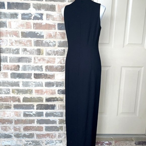 Vintage Liz Claiborne Black Special Occasion Formal Prom Cocktail Column Dress - Picture 3 of 11